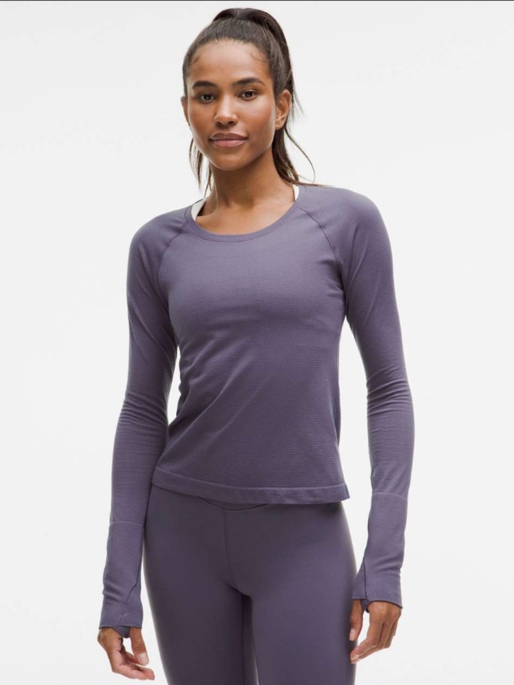 #1069 NWOT Lululemon Swiftly Tech 2.0 Long Sleeve Waist Length Nightfall Purple
